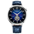 Quasar Skeleton Automatic 42mm Blue/Leather | Blue Dial