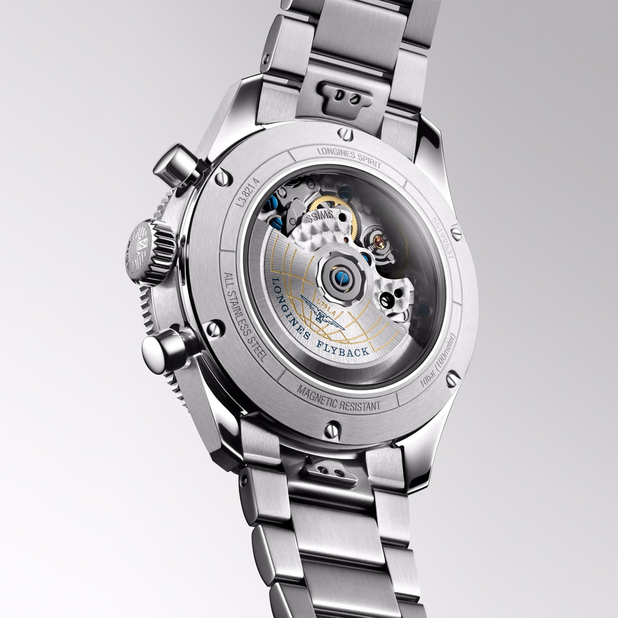 Spirit Flyback Black / Stainless Steel | Black Dial