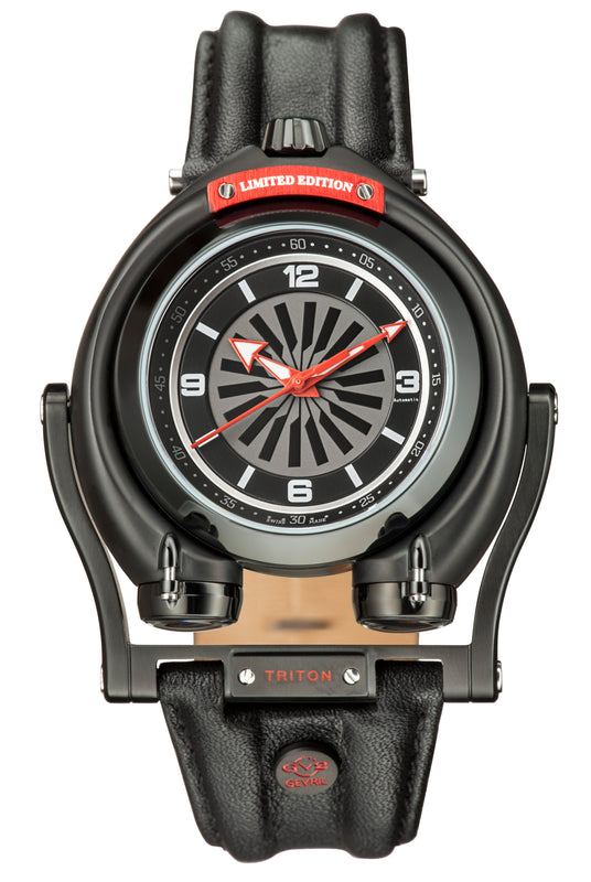 Triton Swiss Made Triton Swinging Lugs Watch | Black Dial