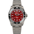 TITANIUM Deep Marine Explorer II Black Bezel | Red Dial