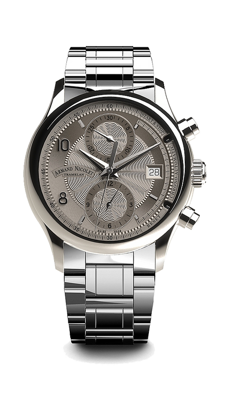 M02-4 Grey/Metal bracelet |  Dial