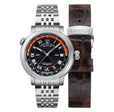 Heinrich Swiss GMT Limited Edition Black / Stainless Steel | Black Dial