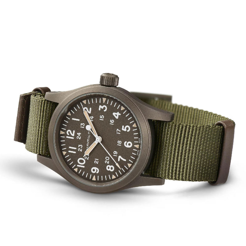 Khaki Field Brown / Textile | Green Dial