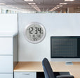 8 Inch Round Digital Wall Clock with Date & Indoor Temperature round-non-atomic-lcd-clock