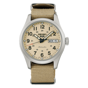 5 Sports Field Cream Dial / Nylon Strap Cream White Dial