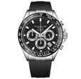 Vanguard Elite Navigator 42mm Chronograph Watch Black/Rubber | Black Dial