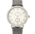 Northrop Wool-Overlaid Leather-Band Watch - White/Grey | White Dial