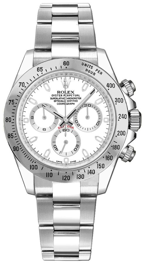 Pre-Owned Rolex Daytona Cosmograph White Dial 40mm-Ref. 116520