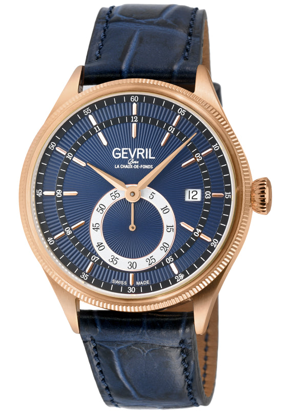 Empire Swiss made Automatic ETA 2895, RG Case, Blue Dial, second subdials | Blue Dial