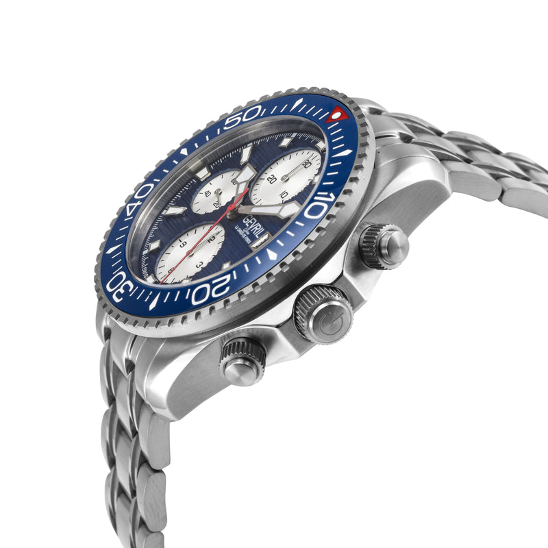 Hudson Yards Chronograph SW500 Chronograph , helium valve Diver Blue