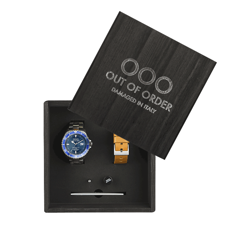 OUT OF ORDER - BLUE AUTOMATICO - ITALIAN WATCHES