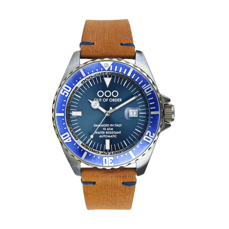 OUT OF ORDER - BLUE AUTOMATICO - ITALIAN WATCHES