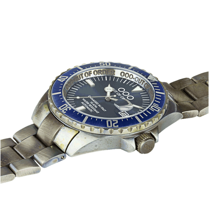 OUT OF ORDER - BLUE AUTOMATICO - ITALIAN WATCHES